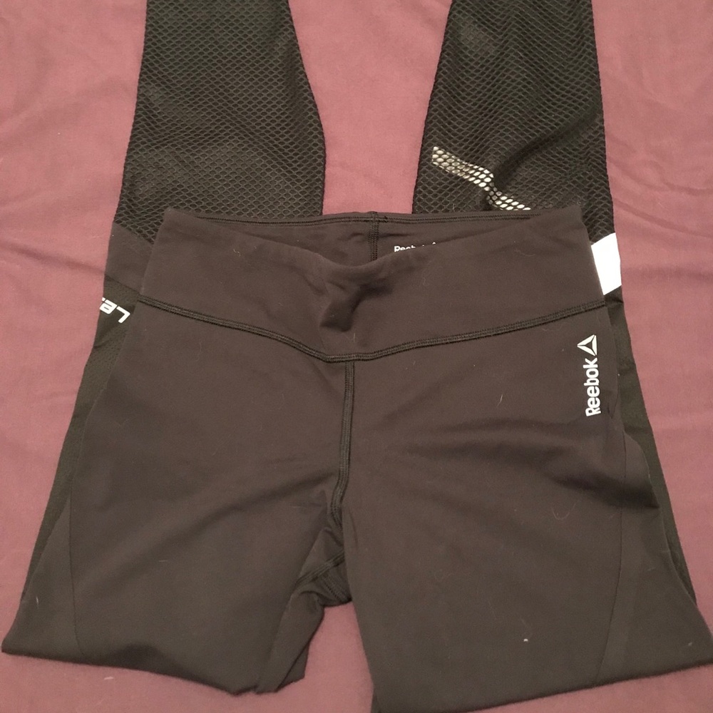Reebok Les Mills Black Mesh Athletic Leggings